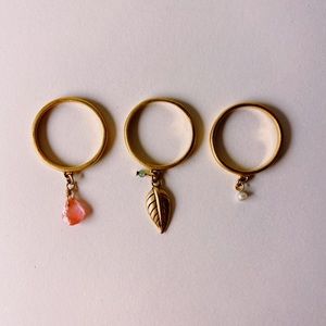 Stackable gold rings